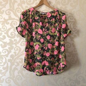 Pink/Lime Collective Concepts blouse
